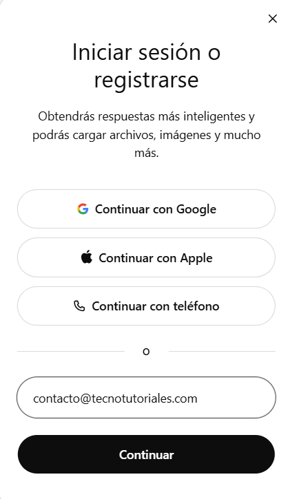 Crear una cuenta en chatgpt